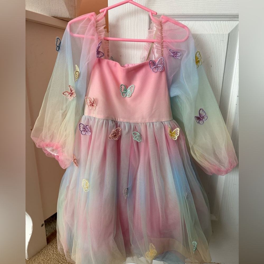 Lola + The Boys Pastel Butterfly Dress